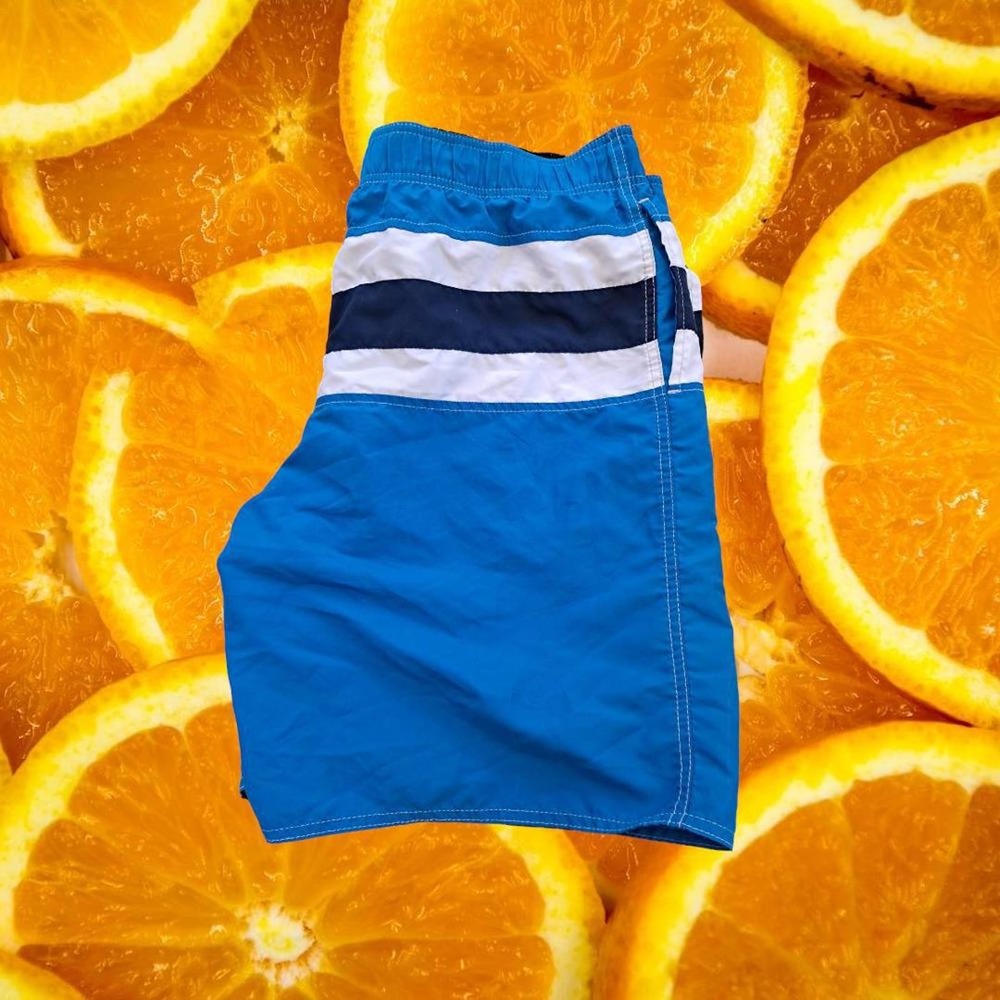 NewPort Blue Beach Side Blue‎ Swim Trunks Size Large